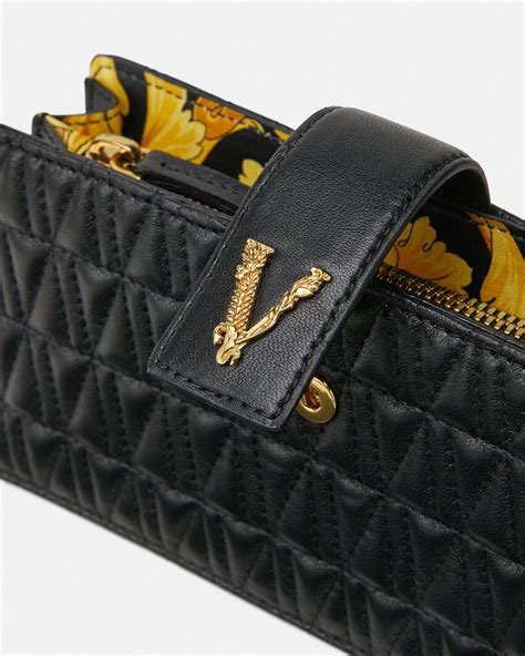 versace black virtus evening clutch bag|versace medusa clutch bag.